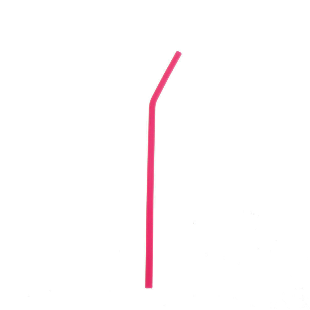 6pcs Reusable Drinking Straws Silicone Cocktail Straws with 1pc Cleaning Bru SJ