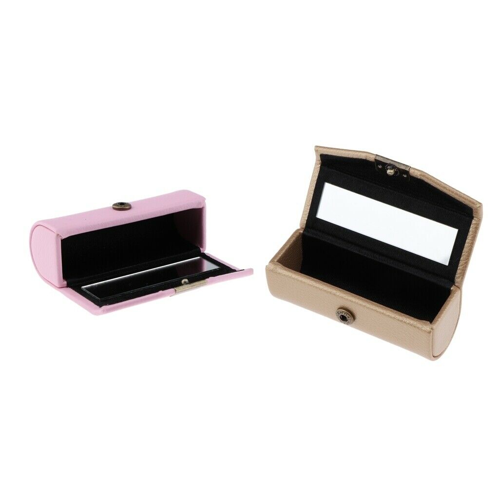 Colorful Leather Lipstick Case Gifts Organizer Bag Lipstick Holder Durable Soft