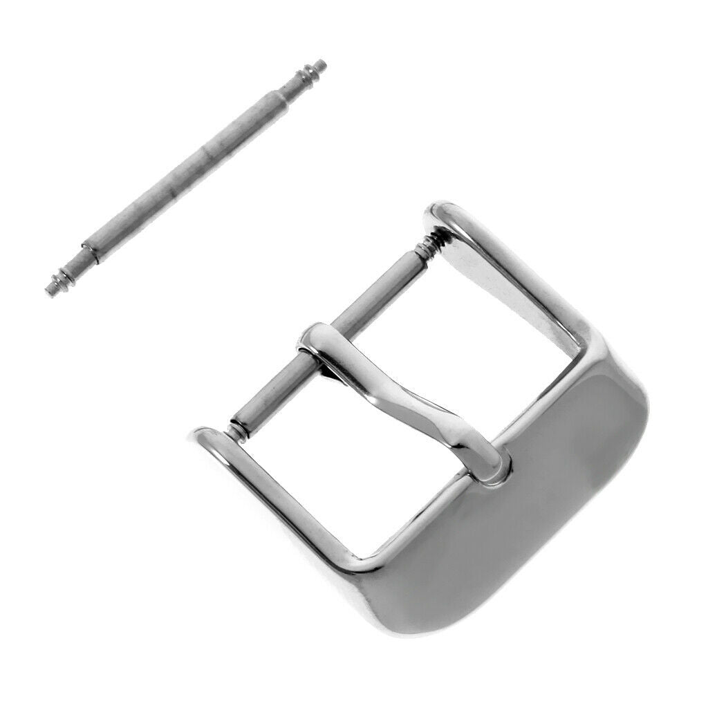 High Strong Watch Band Strap Buckle Polished Stainless Steel Parts 18mm