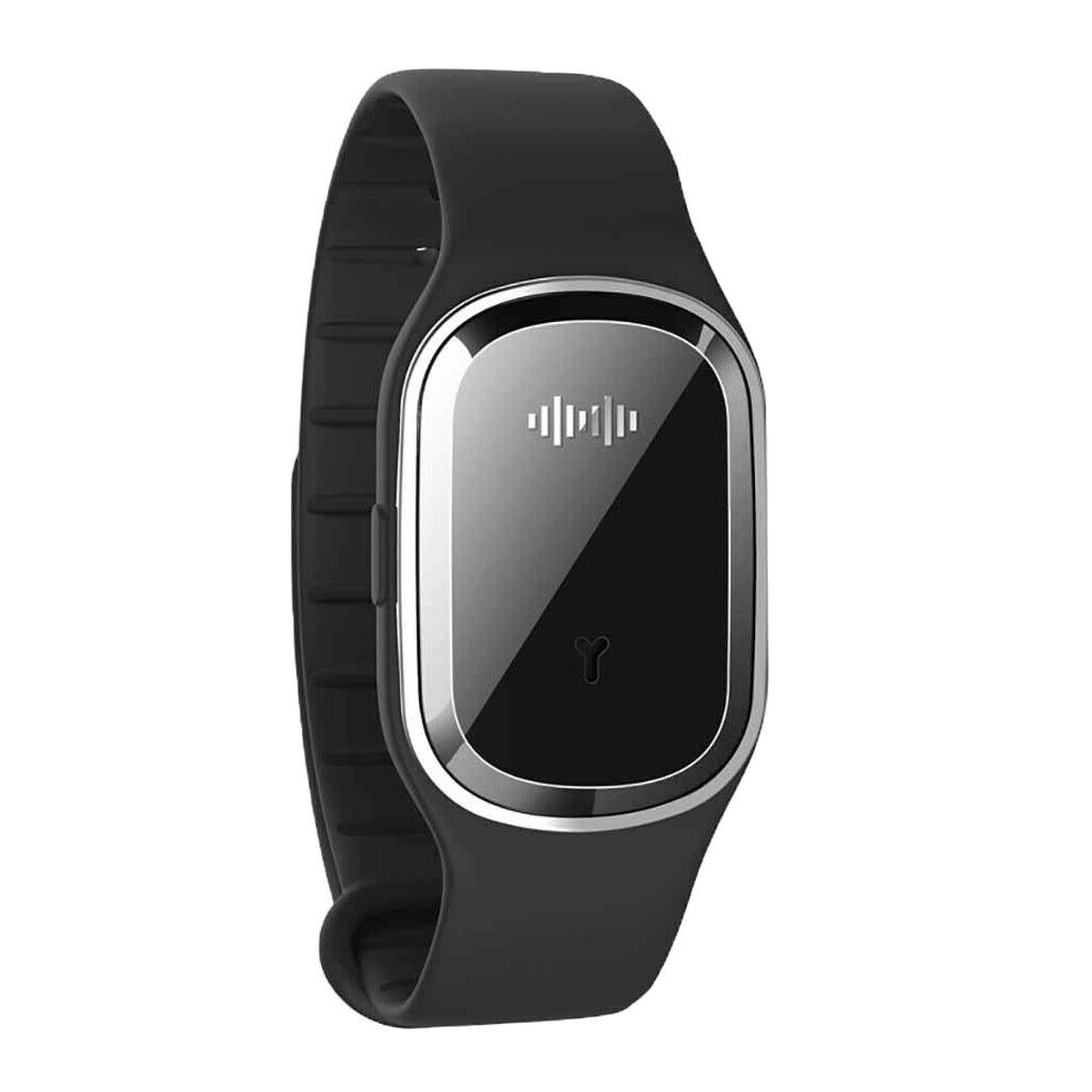 Physical Ultrasonic Electronic Mosquito Repellent Bracelet Black