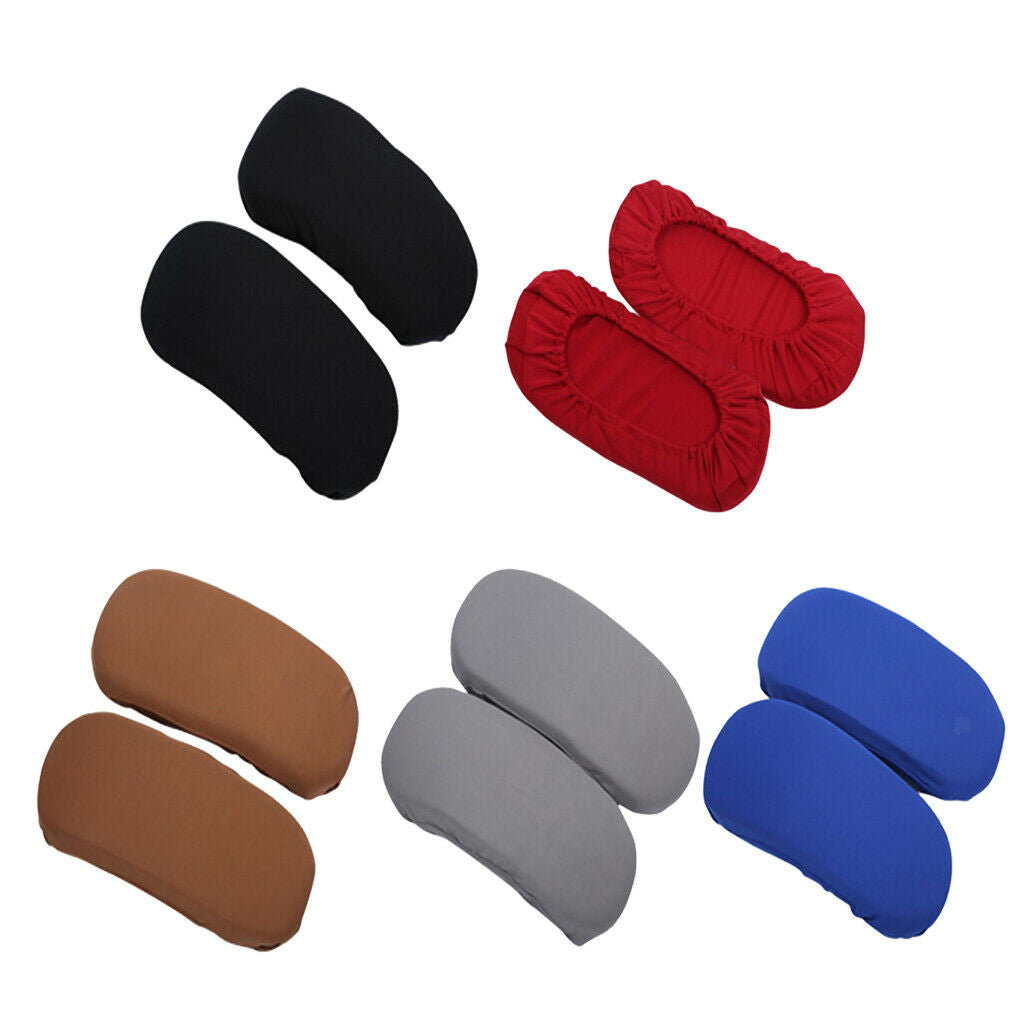 Red/Black Chair Armrest Cover Elastic Protector Chair Arm Cover 35x9cm 2 Pairs