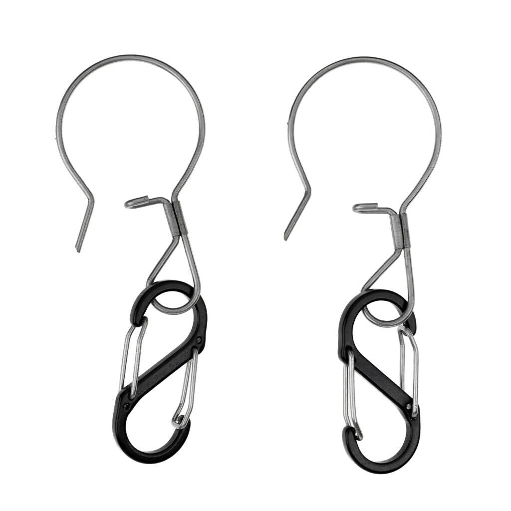 2pcs Buckle Carabiner Clip Lock Hook For Camping Fishing Hiking Accessories