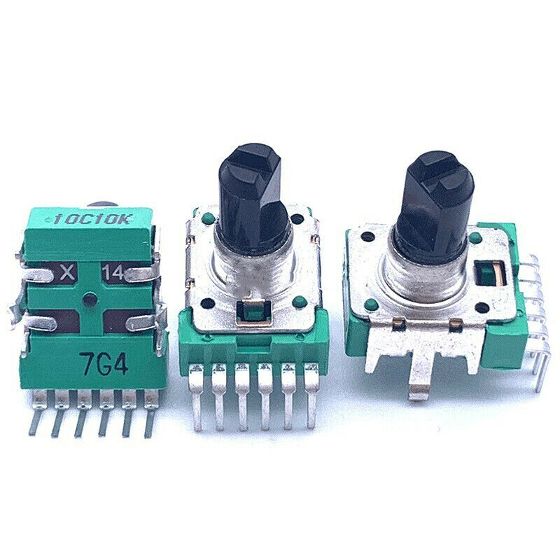 5pcs RK12L double C10K logarithmic potentiometer shaft length 13MM with midpoint