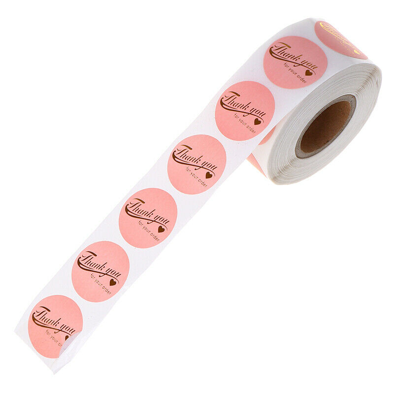 500pcs/roll pink thank you Stickers Scrapbooking Seal Labels Weddi.l8