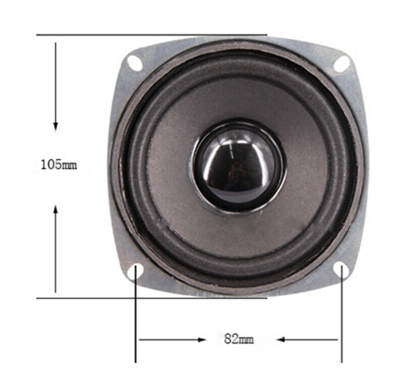 2pcs 4"inch 105mm 4ohm 4Ω 20W speaker Loudspeaker Home Audio Parts HiFi DIY