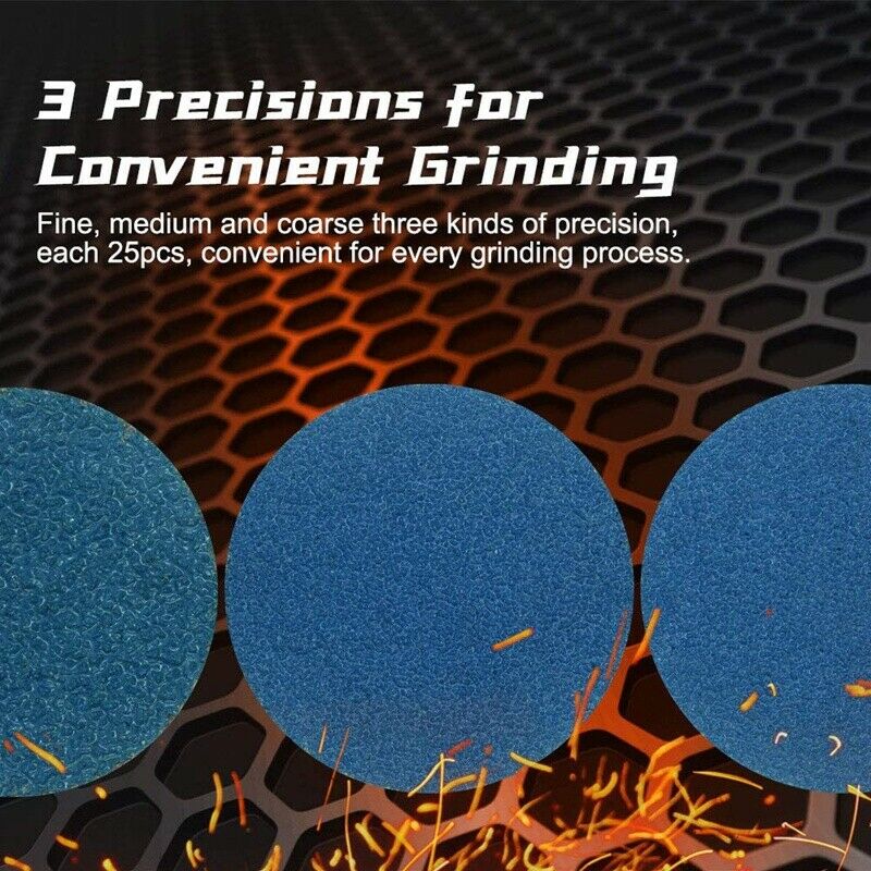 75PCS  Change Discs Zirconia Sanding Discs with 1/4 Inch Holder,2 Inch GrinderU9