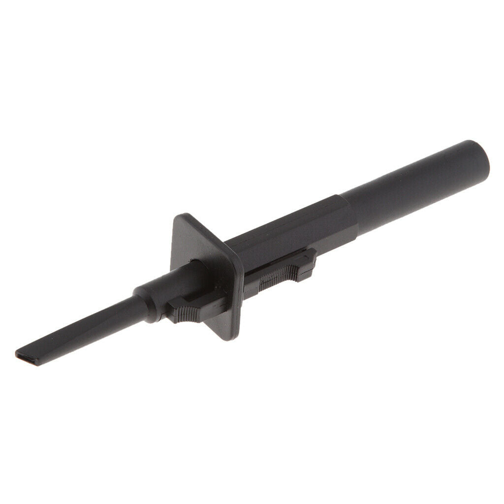 Fully Insulated Test Hook Testing Probe Clip for Oscilloscope/Multimeter, Black