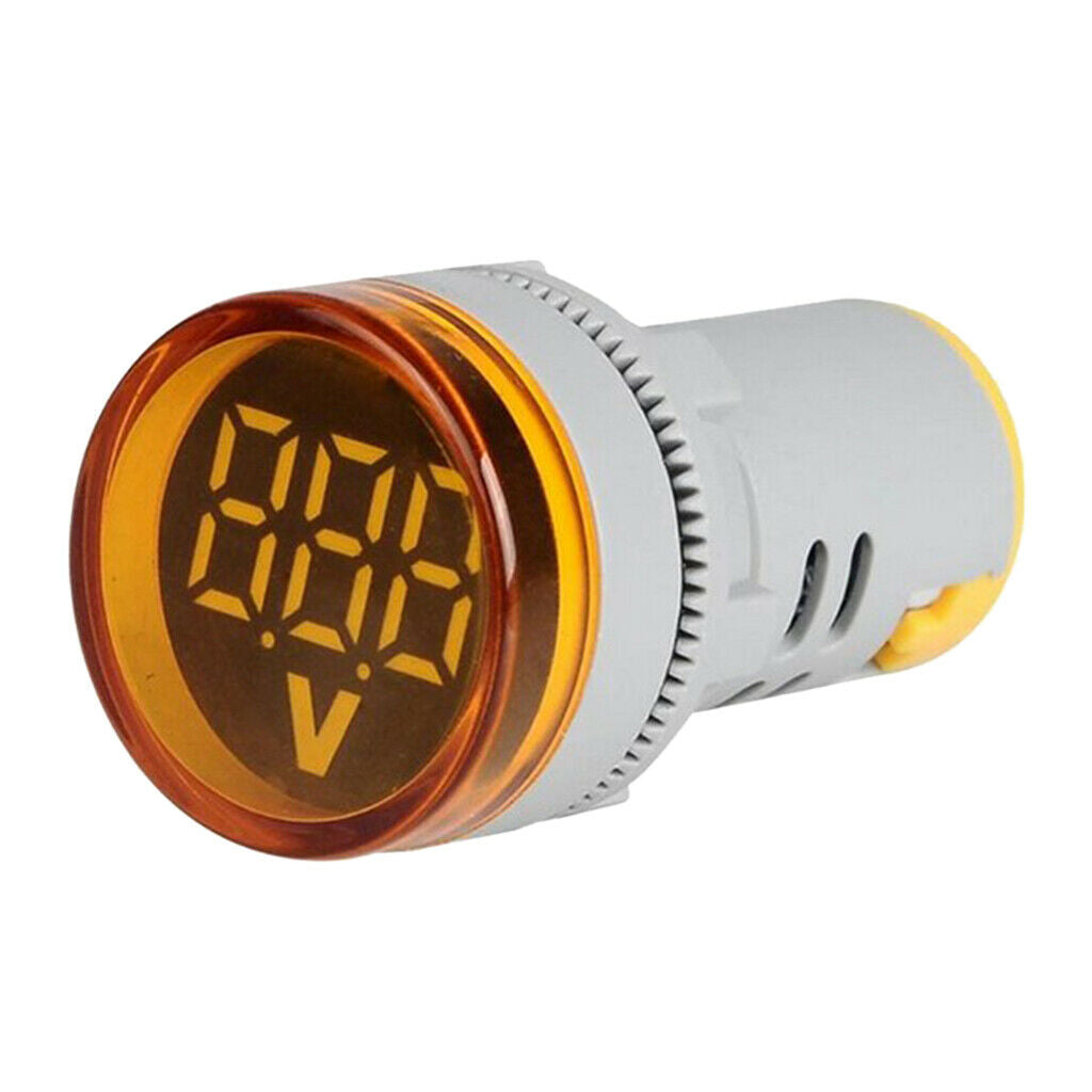 Voltmeter AC 12-500V Voltmeter Power Monitor LED indicator light yellow