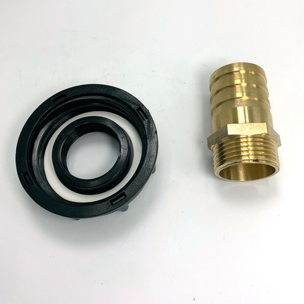 2Pcs IBC 1000L Water Tank Fitting Connector 1/2" 1" Brass Hose Adapter