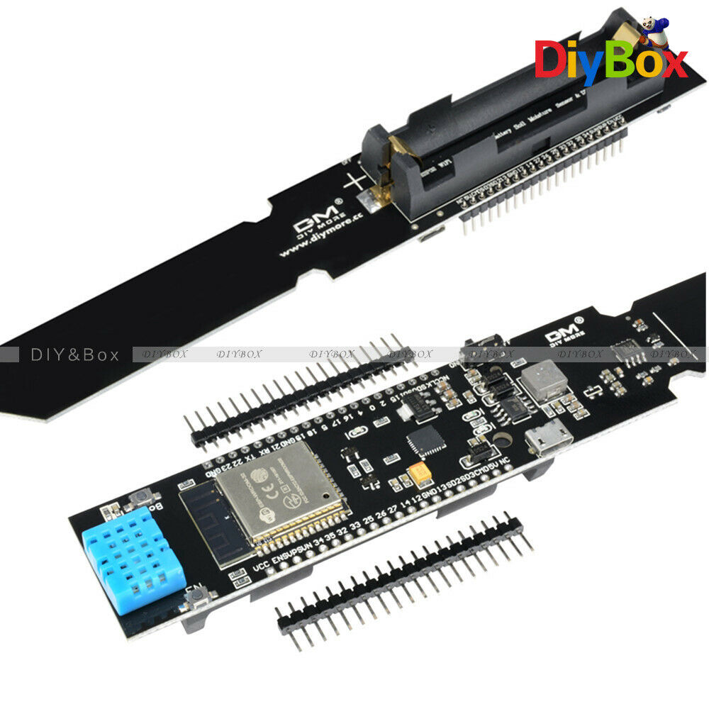 DHT11 WiFi&Bluetooth Soil Temperature Humidity Sensor ESP32 CP2104 18650 Battery