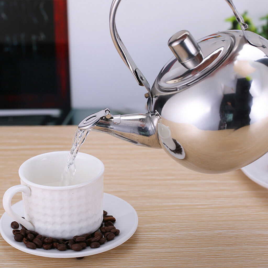 1.6L Stainless Steel Cookware Tea Kettle Coffee Tea Pot with Infuser