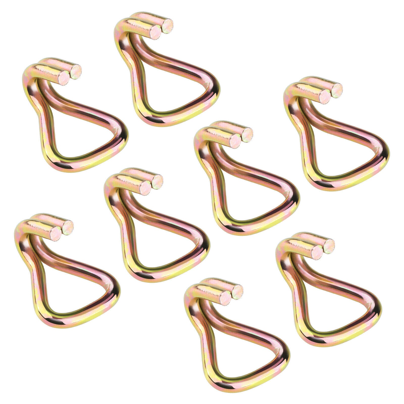 8 Pieces Heavy Duty Durable Steel Ratchet Double J Hooks Universal for Standard