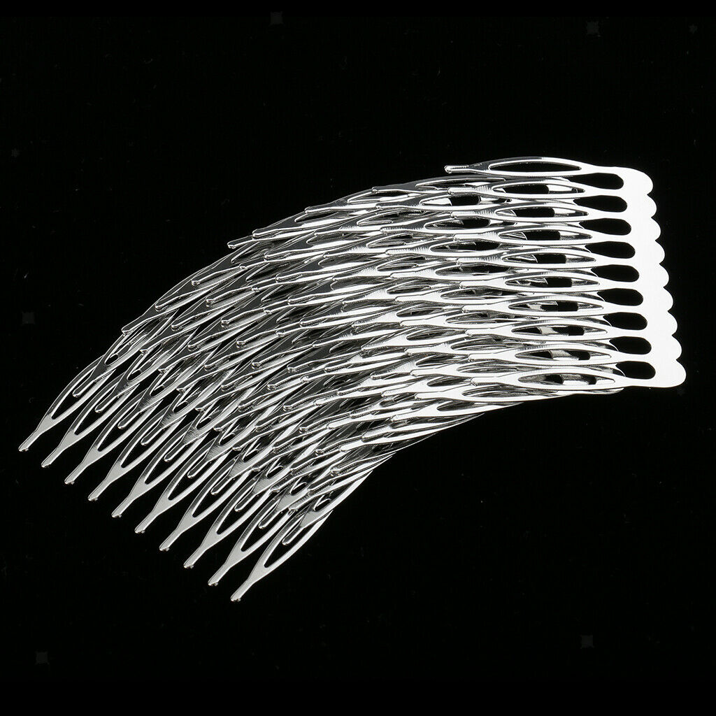 10Pcs Hair Clip Hair Combs Pins Barrettes Wedding Veil Wire Metal Comb Hair DIY