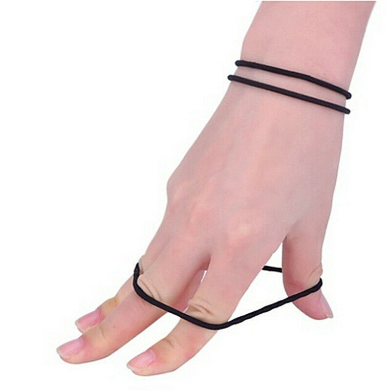 40X Black Elastic Rope Ring Hairband Women Girl Hair Band Tie Ponytail Ho.l8