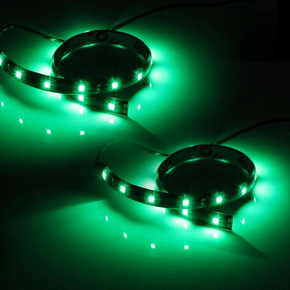 8Pcs/Lot 12V 15 LED 30cm Car Motor Vehicle Flexible Waterproof Strip Light Green