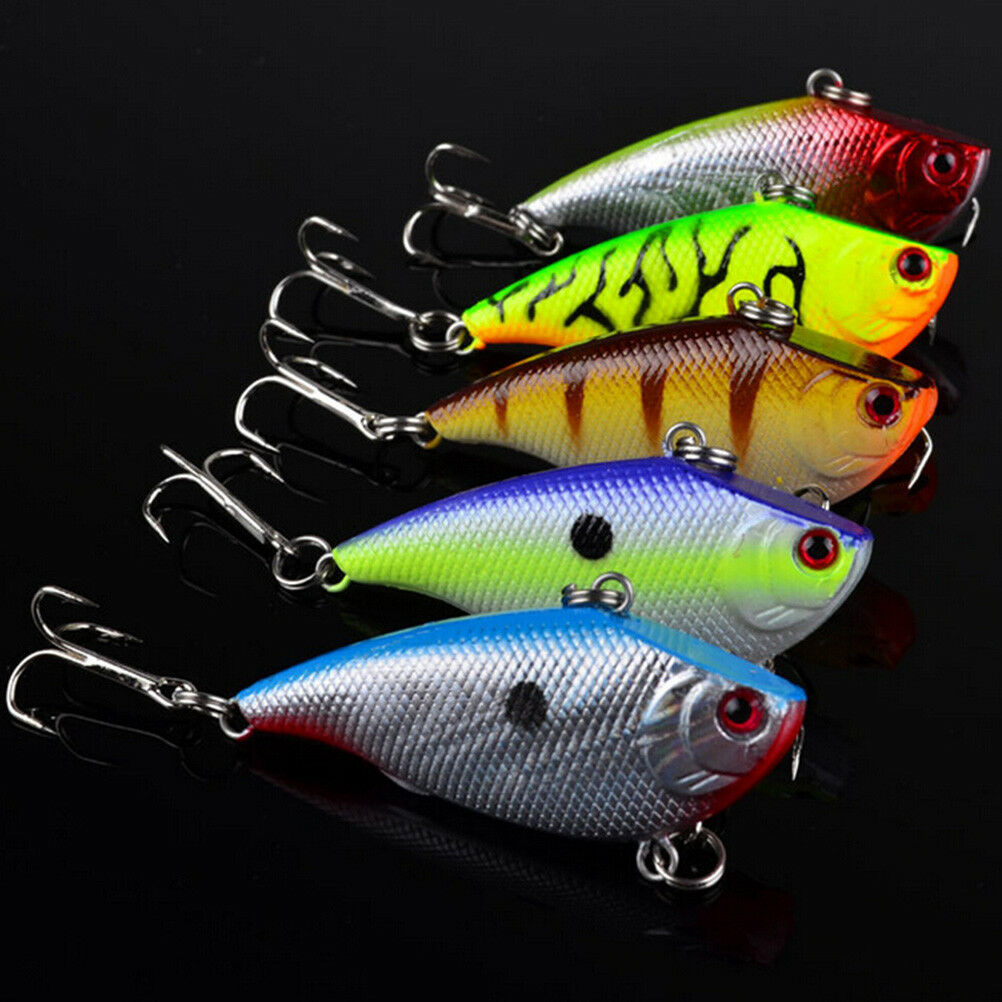 Lot 5Pcs Fishing Lures Kinds Of Minnow Fish Bass Tackle Hook Baits Crankbait ADD
