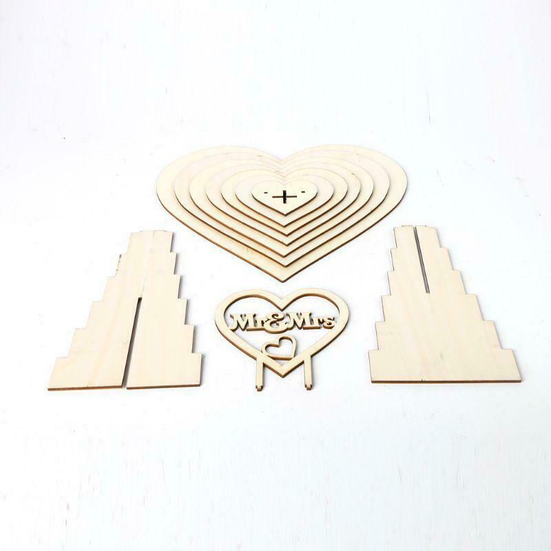 7 Tiers Heart Shape Personalised Mr & Mrs Rocher Pyramid Wedding Chocolate Candy