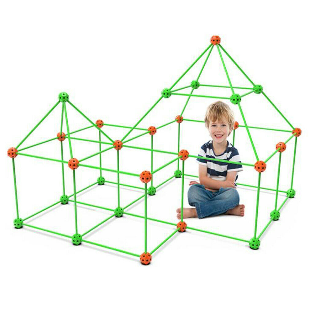 DIY Kids Construction Fort Building Kit Tunnels Making DIY Indoor & Outdoor