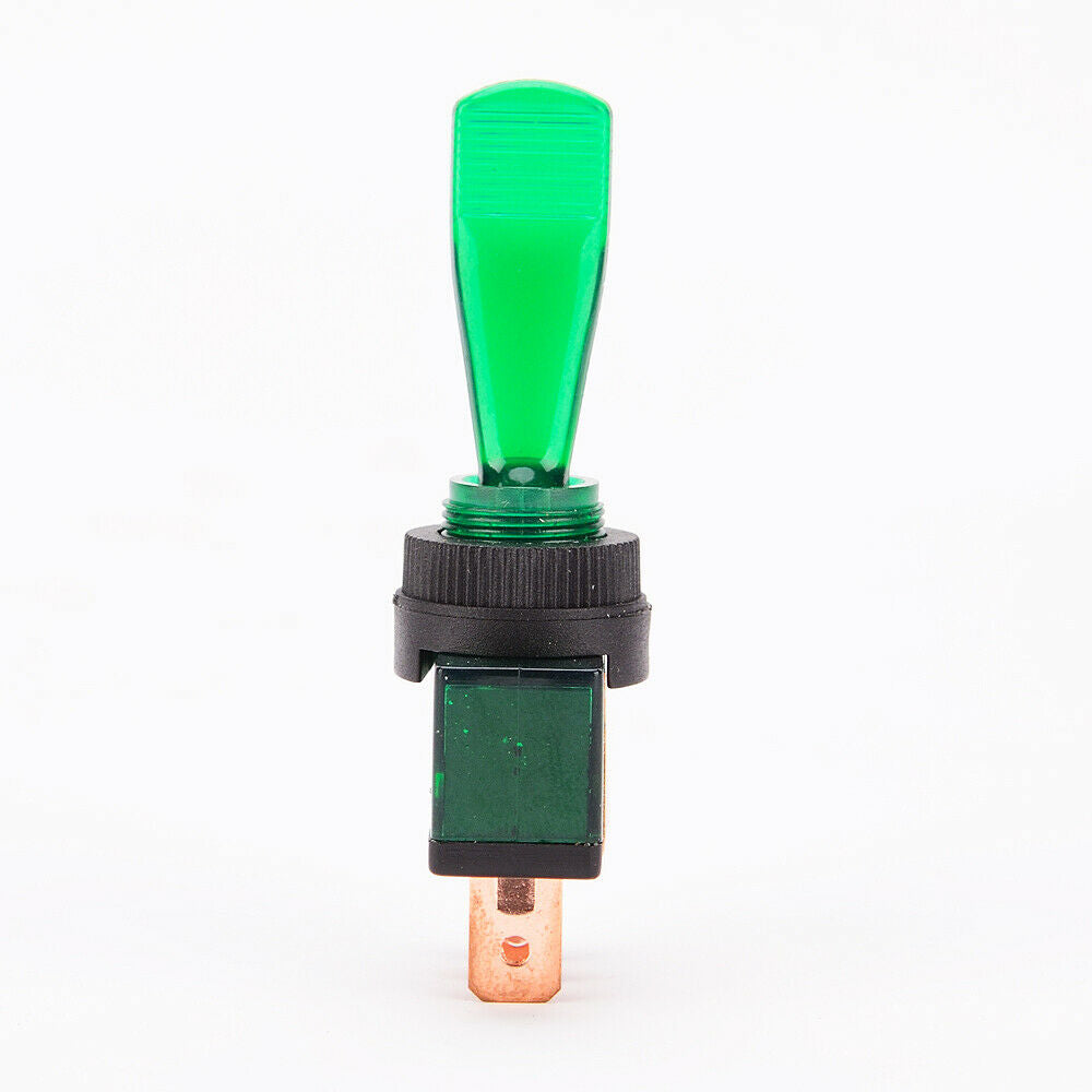 2x Universal 12V Green Indicator LED Light Lamp Rocker Switch 3 Pin ON-OF