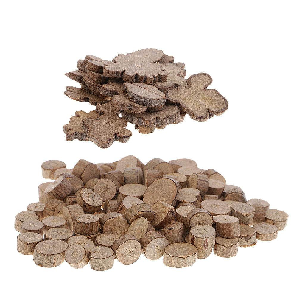 120pcs Rustic Natural Wood Log Slices for DIY Art Crafts Wedding Centerpiece