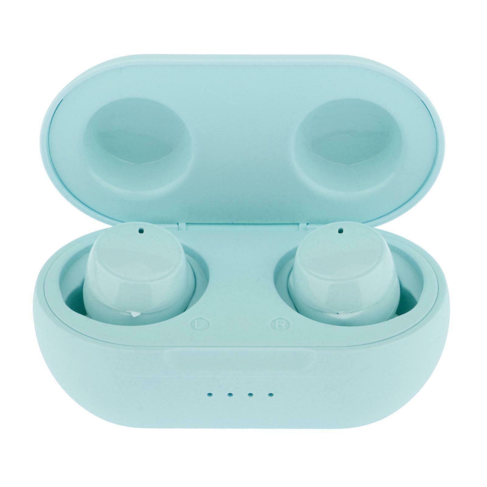 Wireless Bluetooth Earbuds TWS Ear Buds in-Ear Headphones Blue