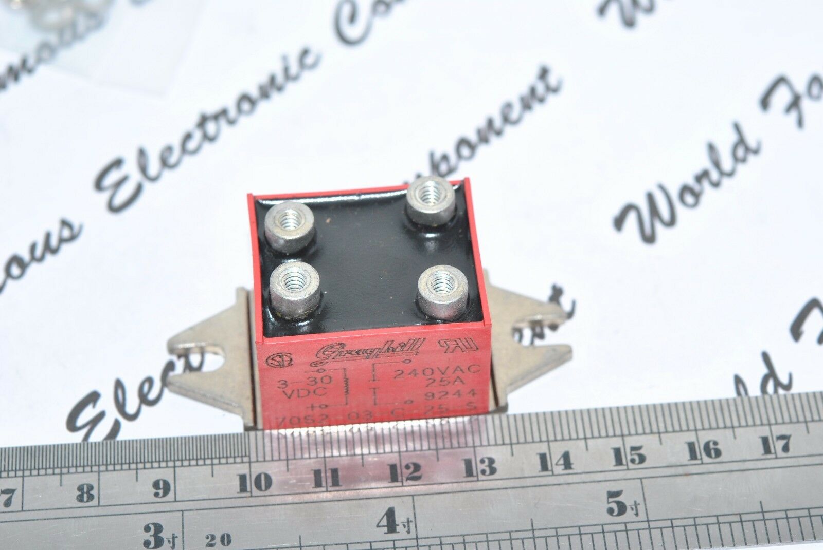 1pcs -  GRAYHILL 70S2-03-C-25-S / 3-30VDC 240VAC 25A 9244 Relay