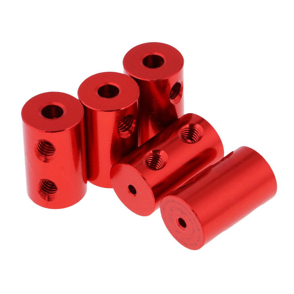 5 Pieces Motor Shaft Coupling Coupler with Wrench and Screw for RC Car 2-4mm