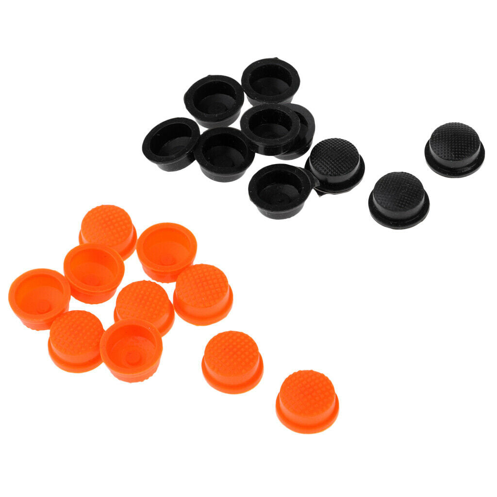 10 Pieces 18650 LED Flashlight Lamp Tail Switch On Off Buttons Caps - Black