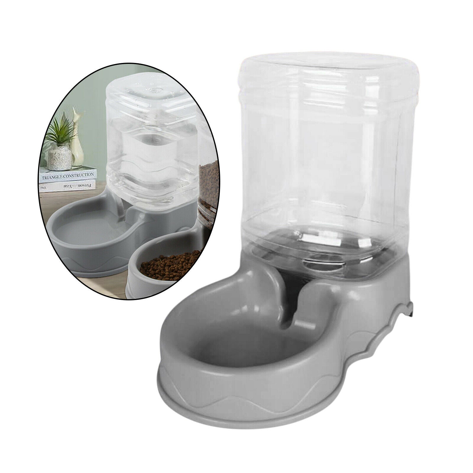 2x Automatic Feeder Small Medium Large Pets Food Feeder 3.5L Travel Supply Water
