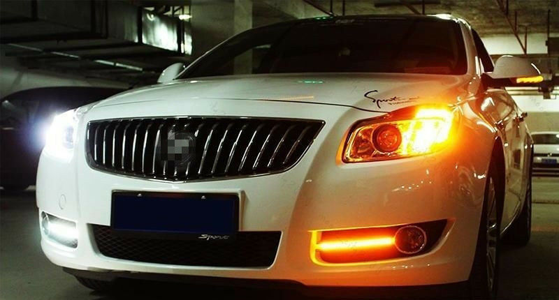 2x 30 LED Car Truck Daytime Running Light White DRL & Amber Turn Signal Fog Lamp
