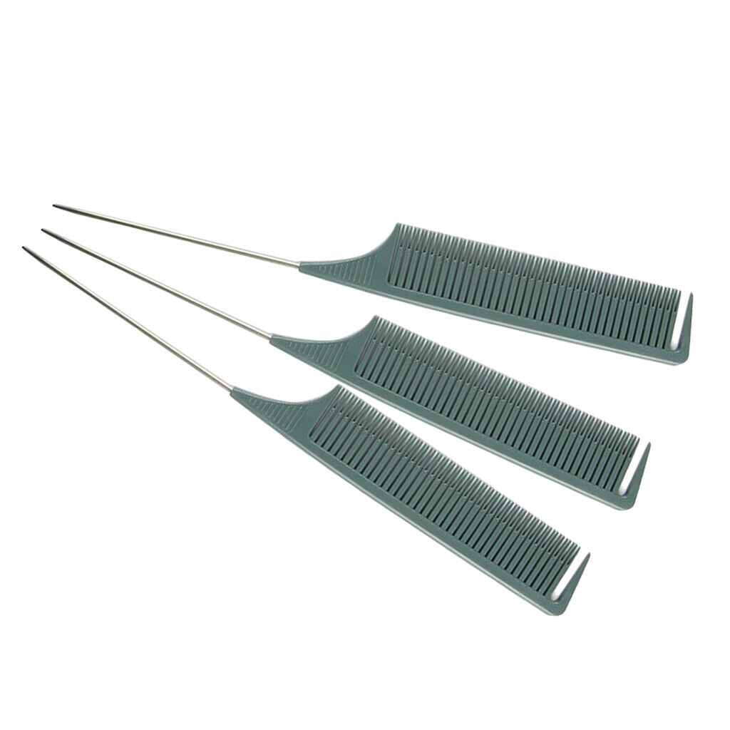 3Pcs New Pro Weaving Highlighting Foiling Hair Comb Highlight for Salon Gray