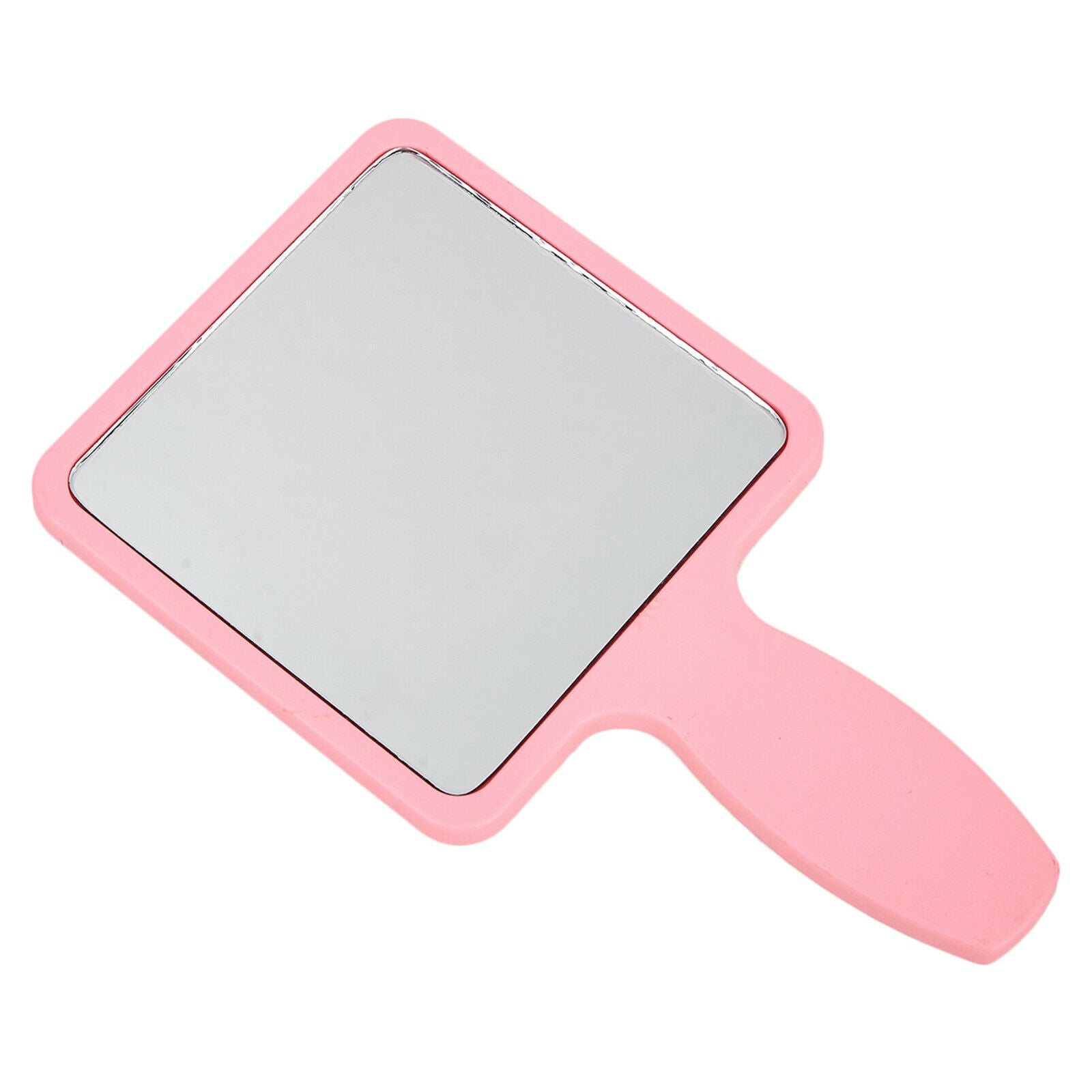 Compact Cute Makeup Square Shaped Mirror Handheld Single Side Pink