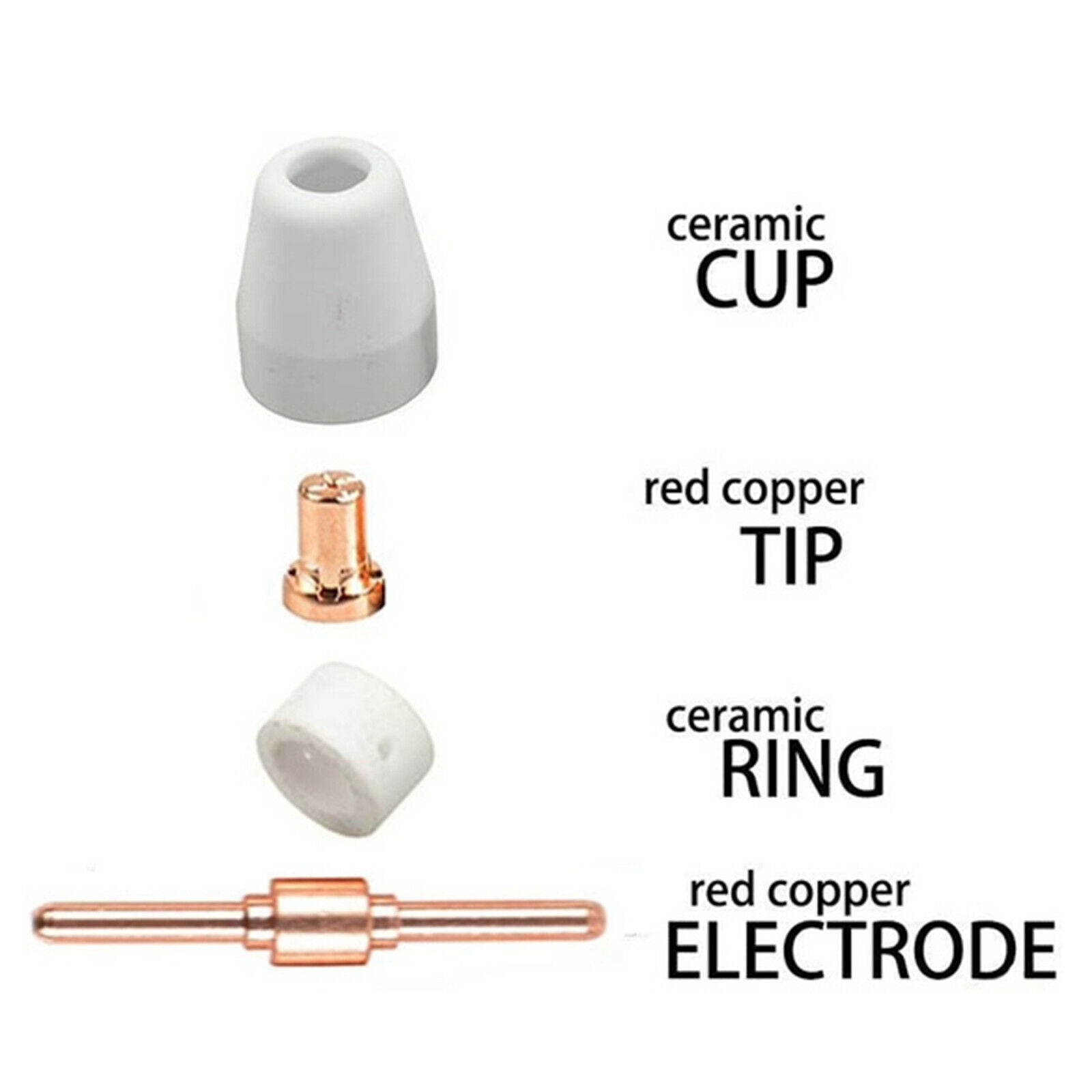 Plasma Cutter Kits Tip Nozzles Guide Ring for PT31 Welding Tools Parts