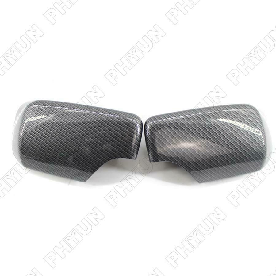 2x Car Door Mirror Cover Cap Carbon Fiber Style For BMW E46 3 Series 1998-2005