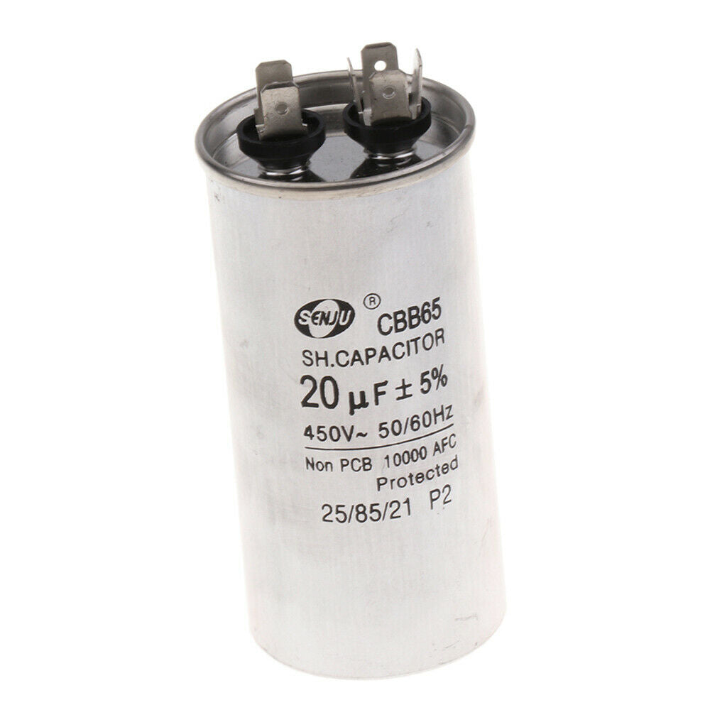 Round Motor Run Capacitor 20 uf MFD 450Volt for Air Conditioner Refrigerator
