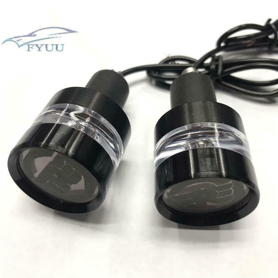 2X Dual Motorcycle DRL Turn Signal LED Light Indicator Blinker Handle Bar End