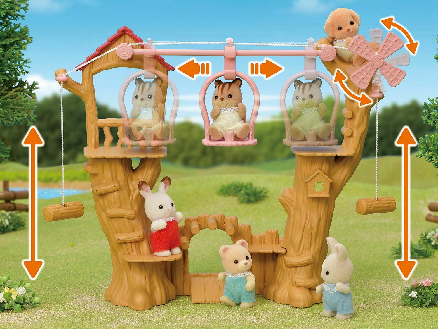Sylvanian Families Baby Ropeway Park Adventure Playground Set 5452 Role Play 3+