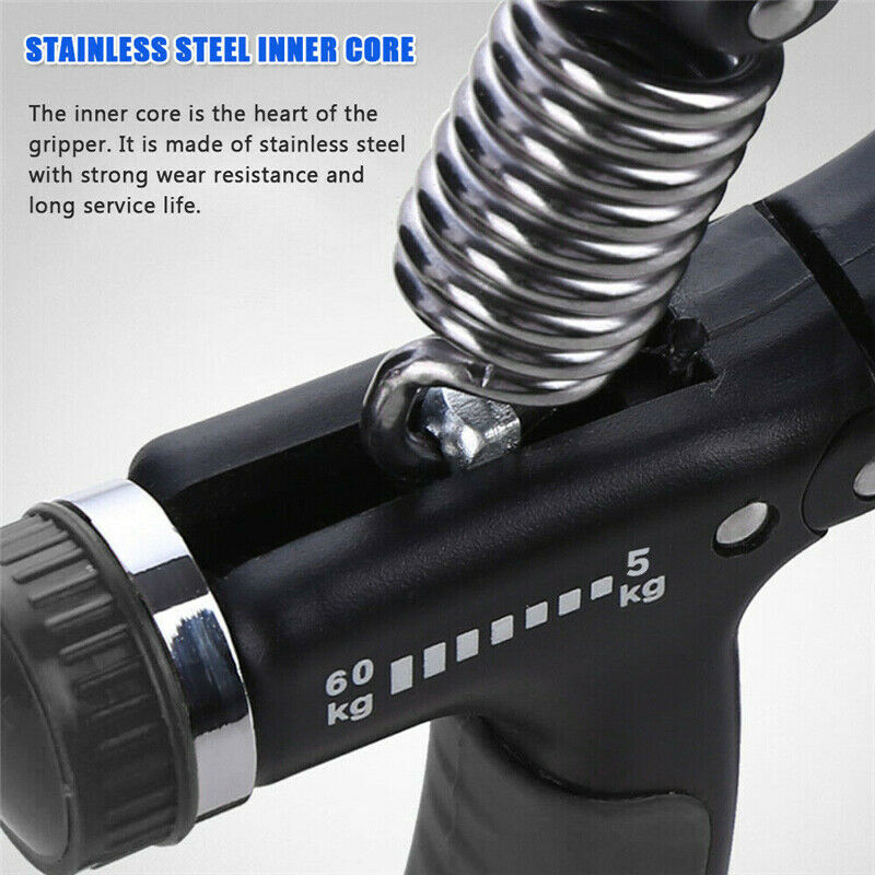 Metal Strength Exercise Gripper Hand Grippers Grip Forearm Wrist Grips 5-60KG