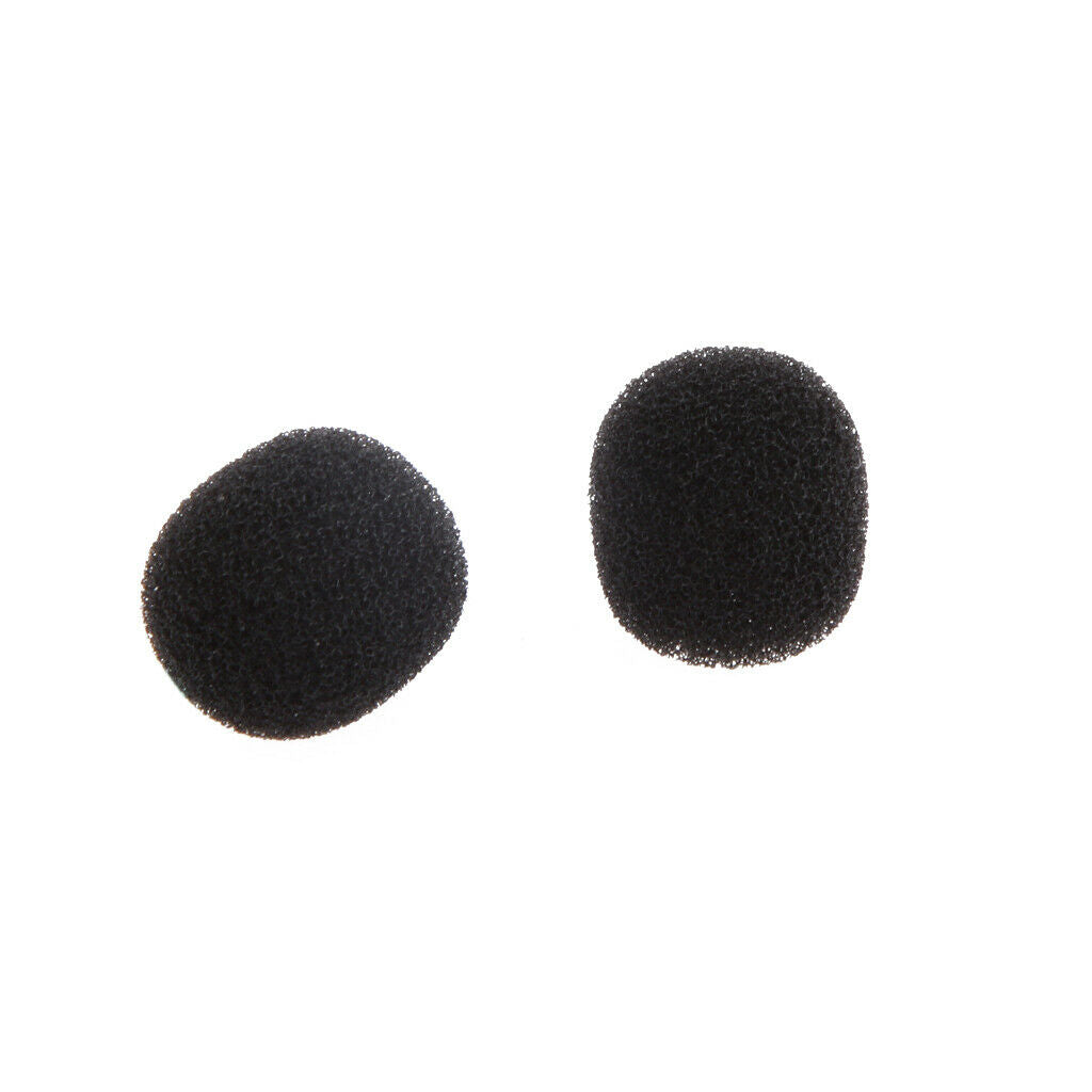 10PCS Mini Microphone Windscreen Foam Cover for Lapel Lavalier Headset Mic Black