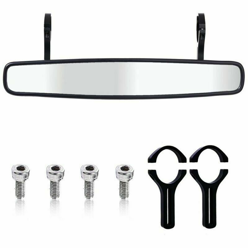 15" Wide Rear View UTV Mirror with 1.75" Clamp for ROUND ROLL BAR Units