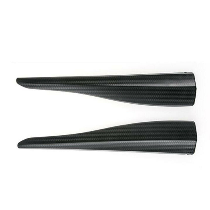 Durable 2pcs Car Carbon Fiber Bumper Fins Shape Guard Protector Guard Perfection