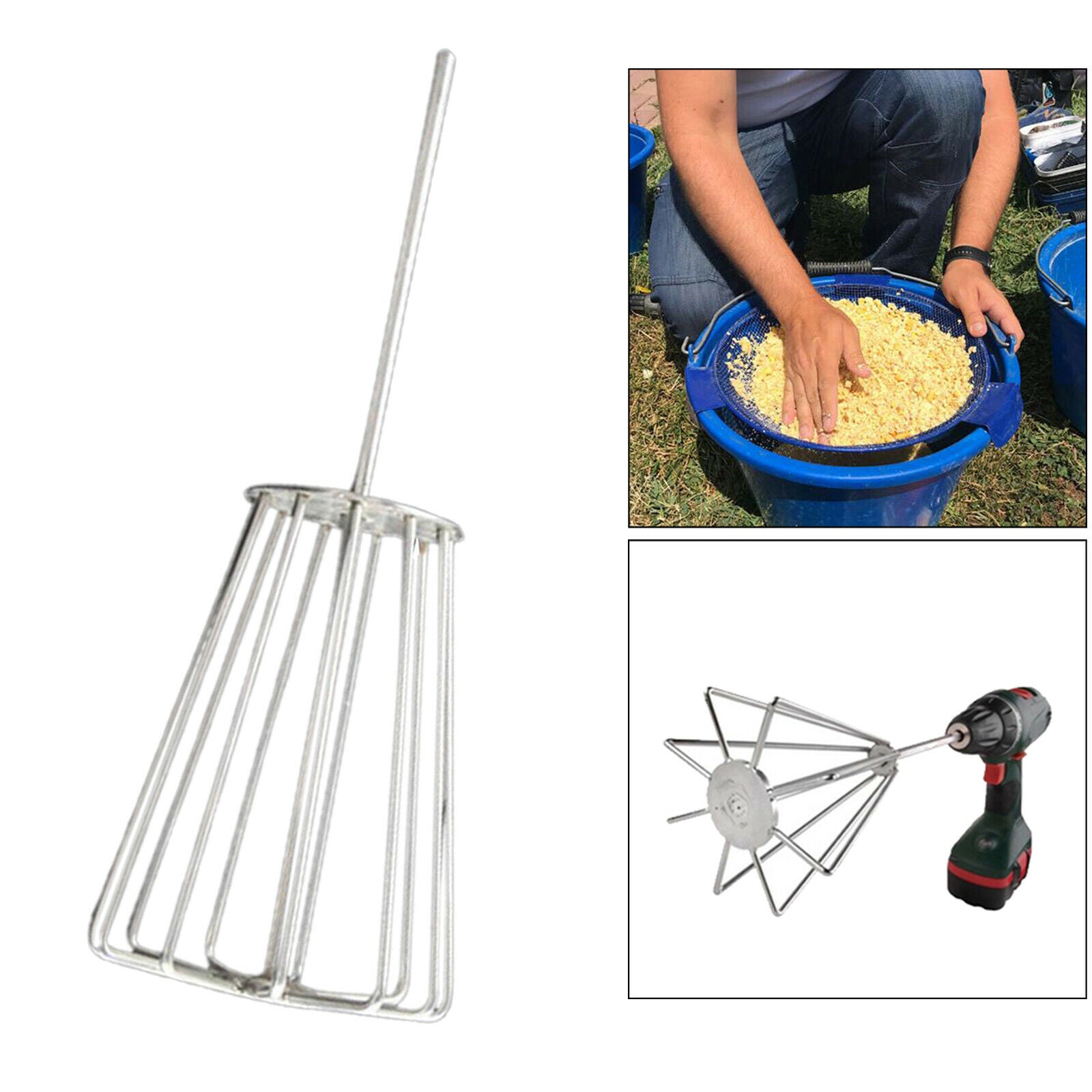Durable Groundbait Mixer Tackles Lures Whisk 11 Blades Angler Accessories