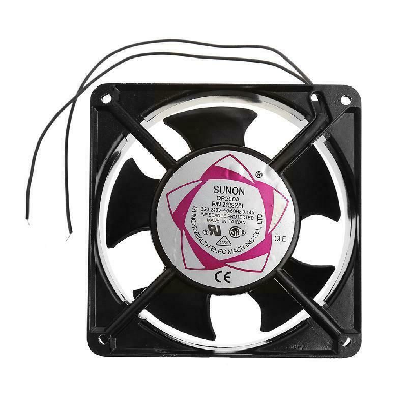 DP200A 2123XSL 12038 120mm Sleeve Bearing 220-240V AC 2-Wire Case Cooling Fan