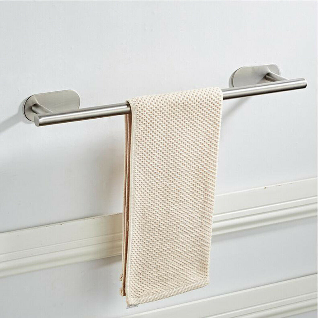 16'' Wall Mounted Bathroom Towel Rack Hanger Self-adhesive Towel Bar Holder
