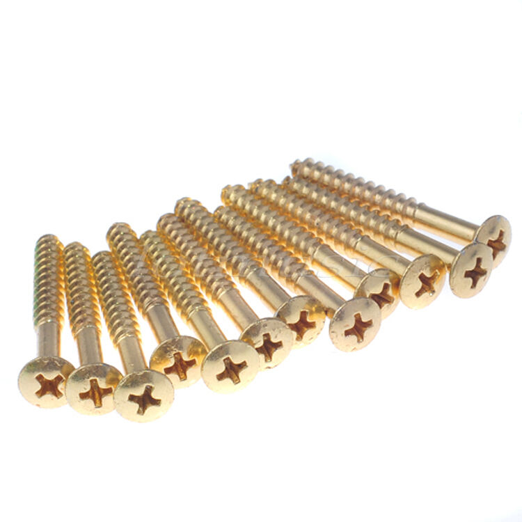 12 Pcs Guitar Screws for Neck Plate Parts ReplacementGold