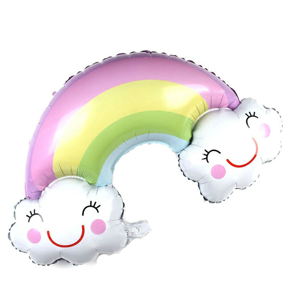 Rainbow Balloon Smile Cloud Birthday Party Wedding Decor Aluminum Foil Ba.l8
