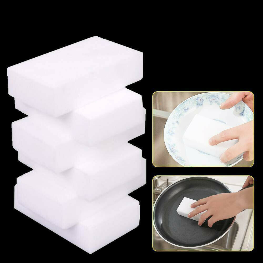 US 100 BULK PACK Magic Sponge Eraser Melamine Cleaning Foam 3/4" Thick
