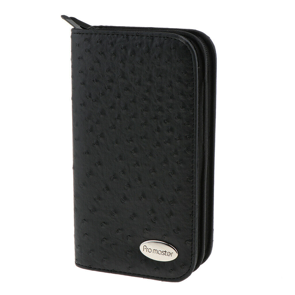 Leather 2 Layered Hair Scissors Shears Hairdressing Tool Pouch Holster Case