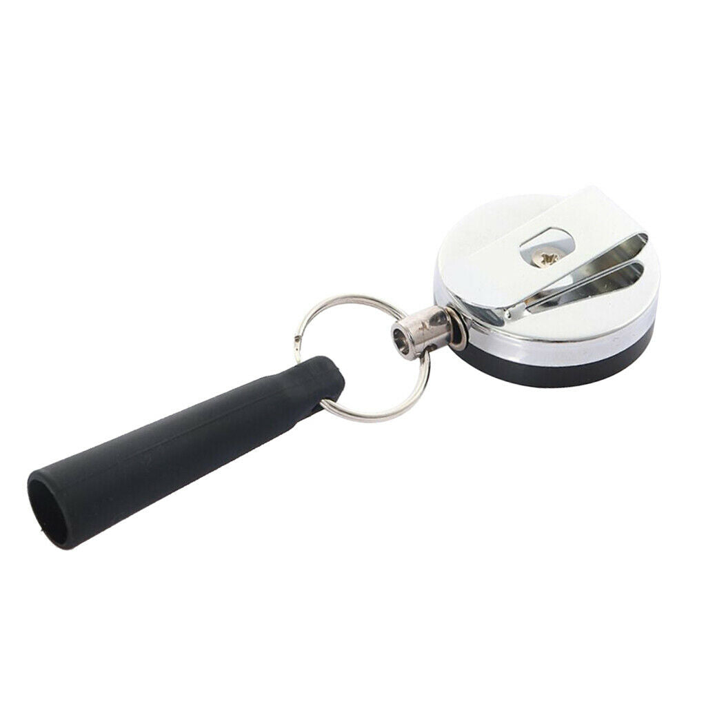 2X Retractable Anti-Lost Wire Pen/Pencil Holder Ring Reel Buckle with Belt Clip