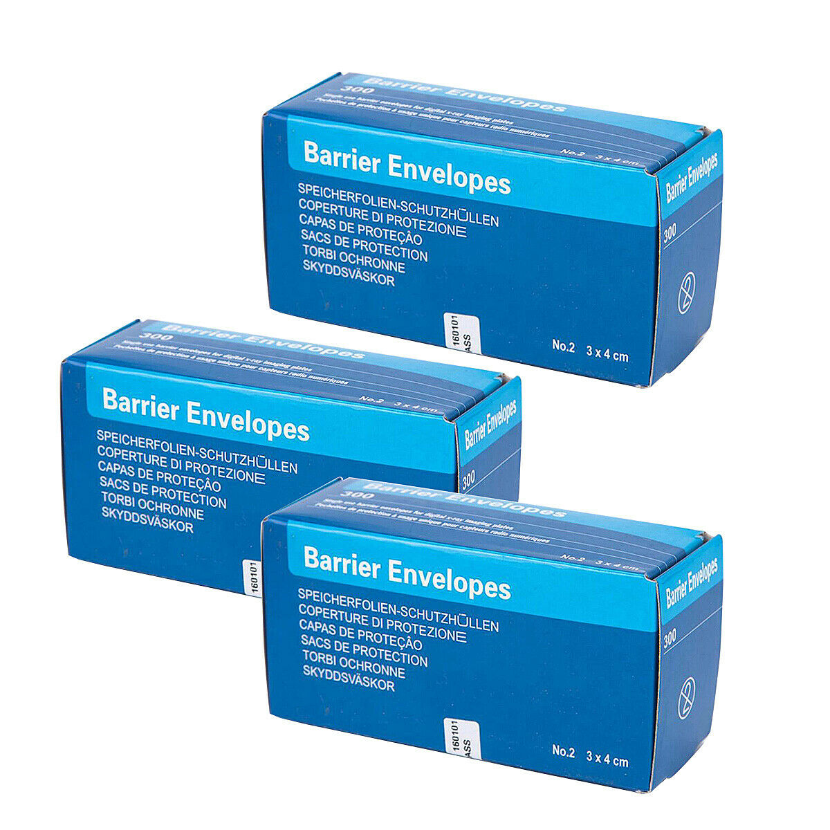 3 Kits Dental Barrier Envelopes SIZE #2 for X-Ray ScanX Phosphor Plates 900PCS